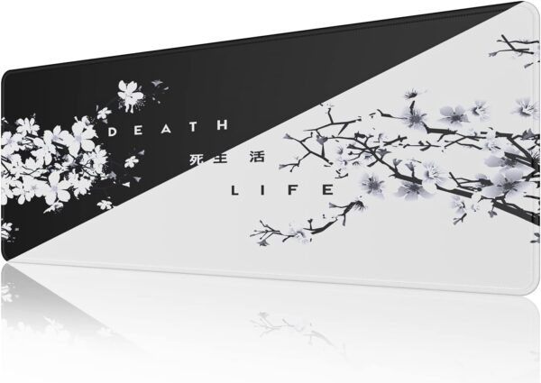 EFISH Cherry Blossom Mouse Pad (800 × 300 × 3 mm) Extended Large Mouse Pad Desk Pad, Stitched Edges Mouse Pad, Non-Slip Rubber Base, Gaming Mouse Pad XL