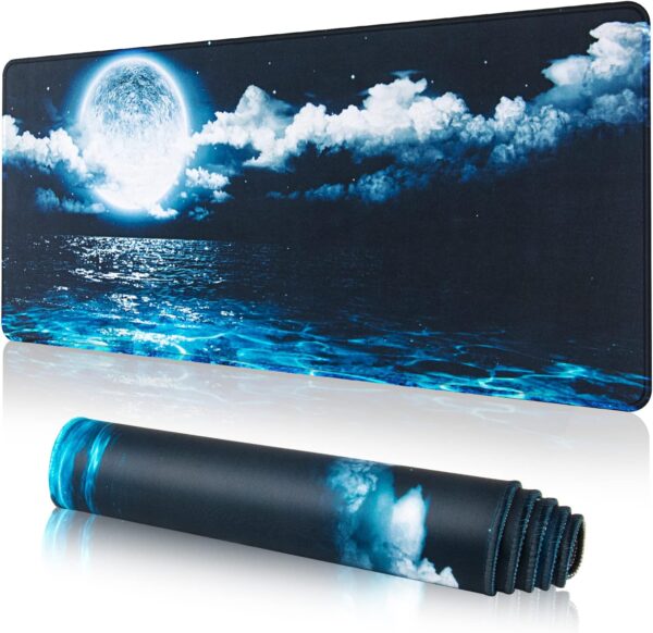 EFISH Cherry Blossom Mouse Pad (800 × 300 × 3 mm) Extended Large Mouse Pad Desk Pad, Stitched Edges Mouse Pad, Non-Slip Rubber Base, Gaming Mouse Pad XL