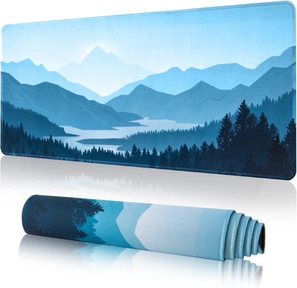 EFISH Cherry Blossom Mouse Pad (800 × 300 × 3 mm) Extended Large Mouse Pad Desk Pad, Stitched Edges Mouse Pad, Non-Slip Rubber Base, Gaming Mouse Pad XL (Gorge Mouse Pad (80 x 30))