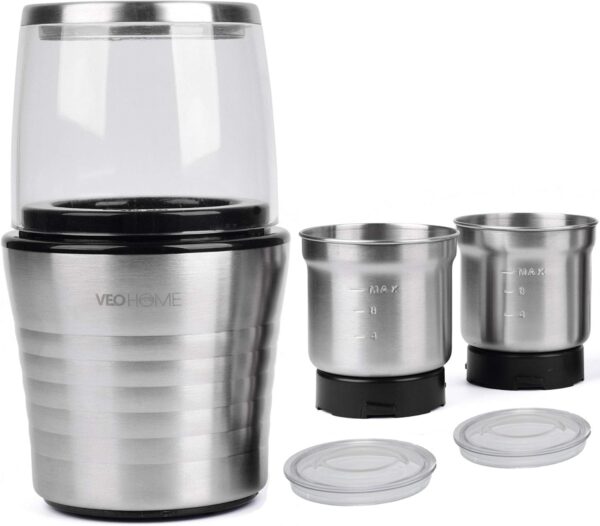 Râșniță electrică de cafea - Cuțit de impact puternic - Măcină boabe de cafea, condimente, ierburi, nuci, cereale